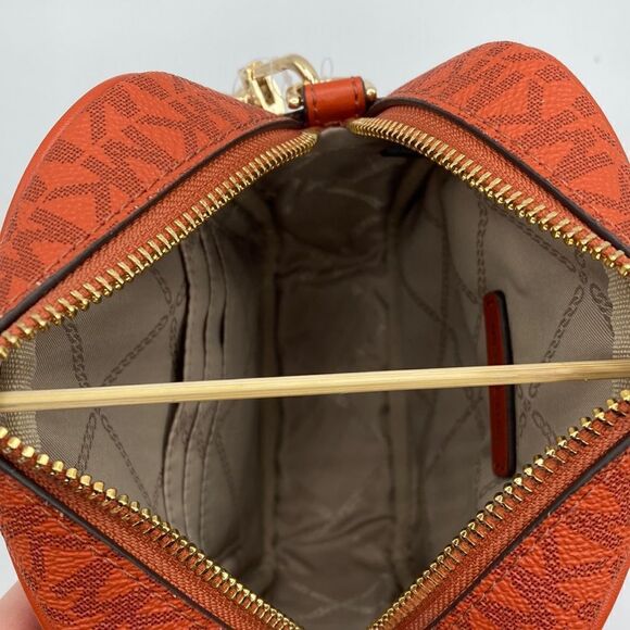 WOMENS Michael Kors Orange Crossbody Camera Bag Purse - Picture 5 of 11